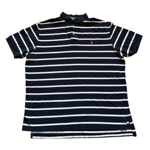 Polo Ralph Lauren men’s polo shirt short sleeve blue white pink pony sz XXL